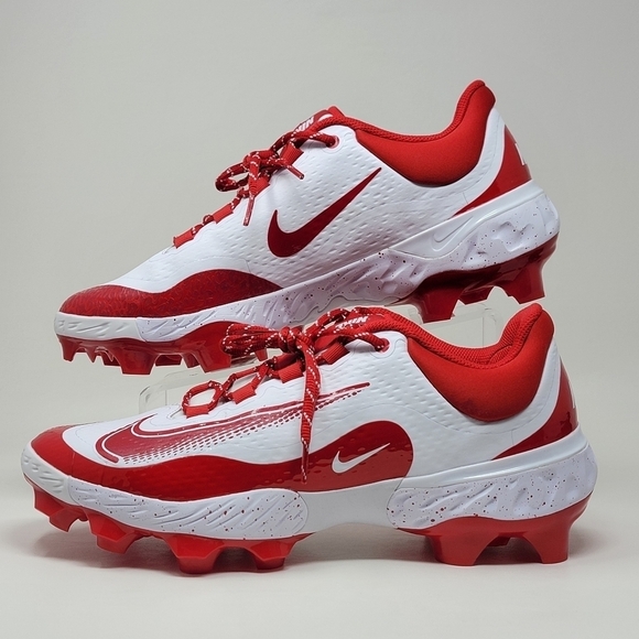 Nike Alpha Huarache Elite 4 MCS Cleats White Red FD6255-105 Men\'s Size 12 New main image 4